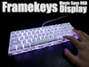 Framekeys Hollow 68% RGB Mechanical Keyboard – Glowing Lines Keycaps Music Sync RGB Lighting Demo